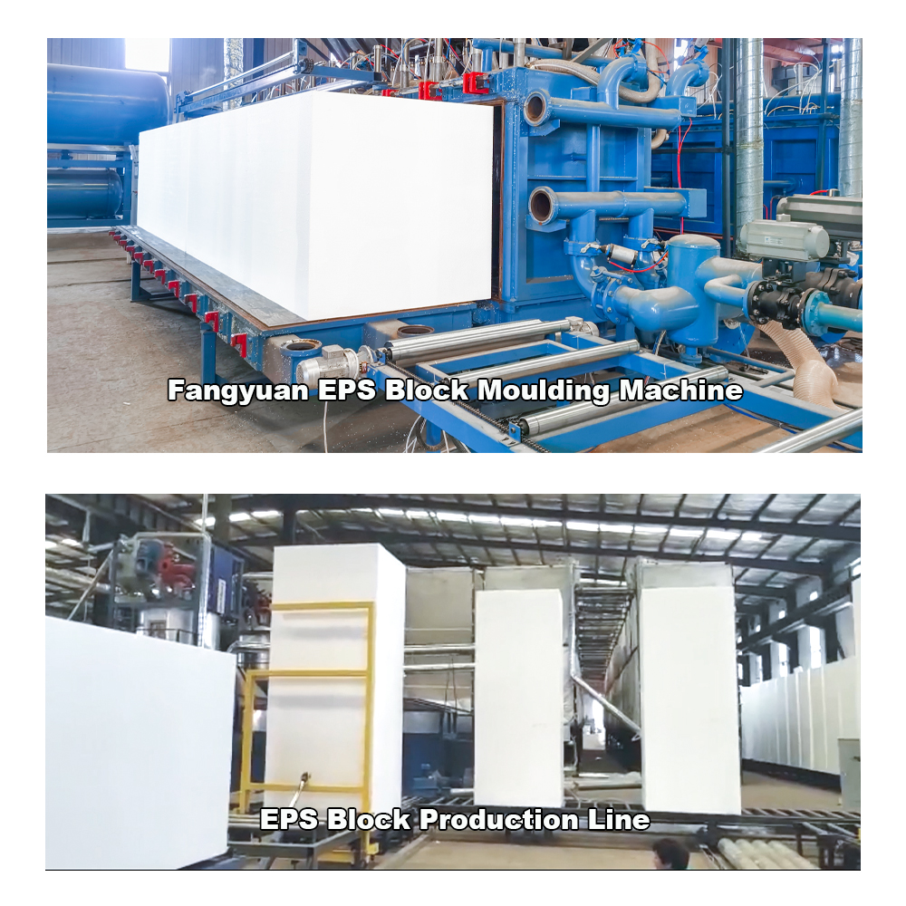 Fangyuan full automatic eps expandable polystyrene styrofoam building block sheet making machine 